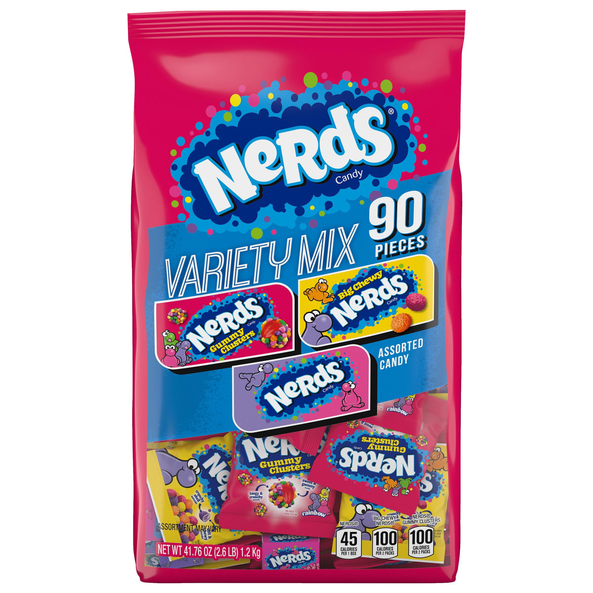 Nerds Variety Mix 90 pouches for on the go snacking