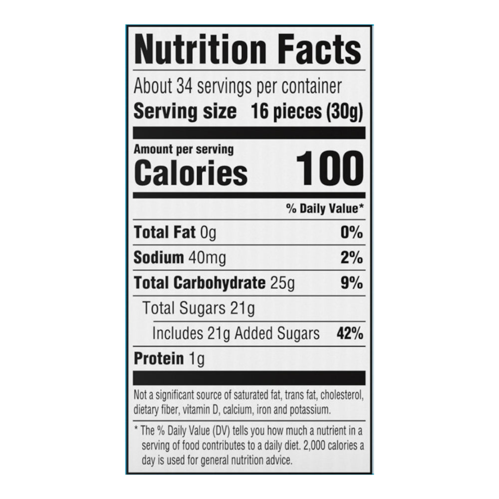 NERDS Very Berry gummy center highlighted with tangy flavor and soft chew.
