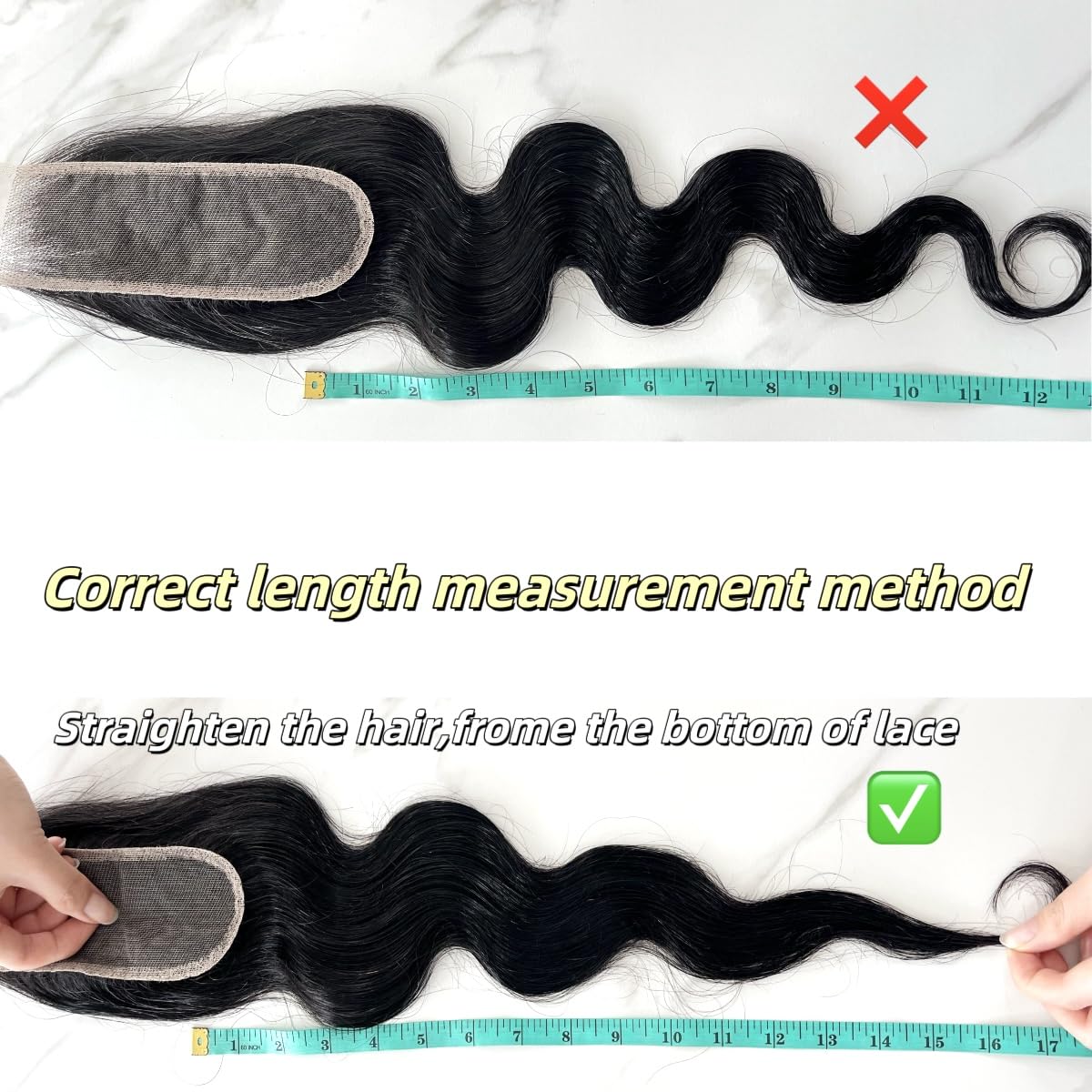 NERUMO body-wave texture close-up highlights smooth movement.