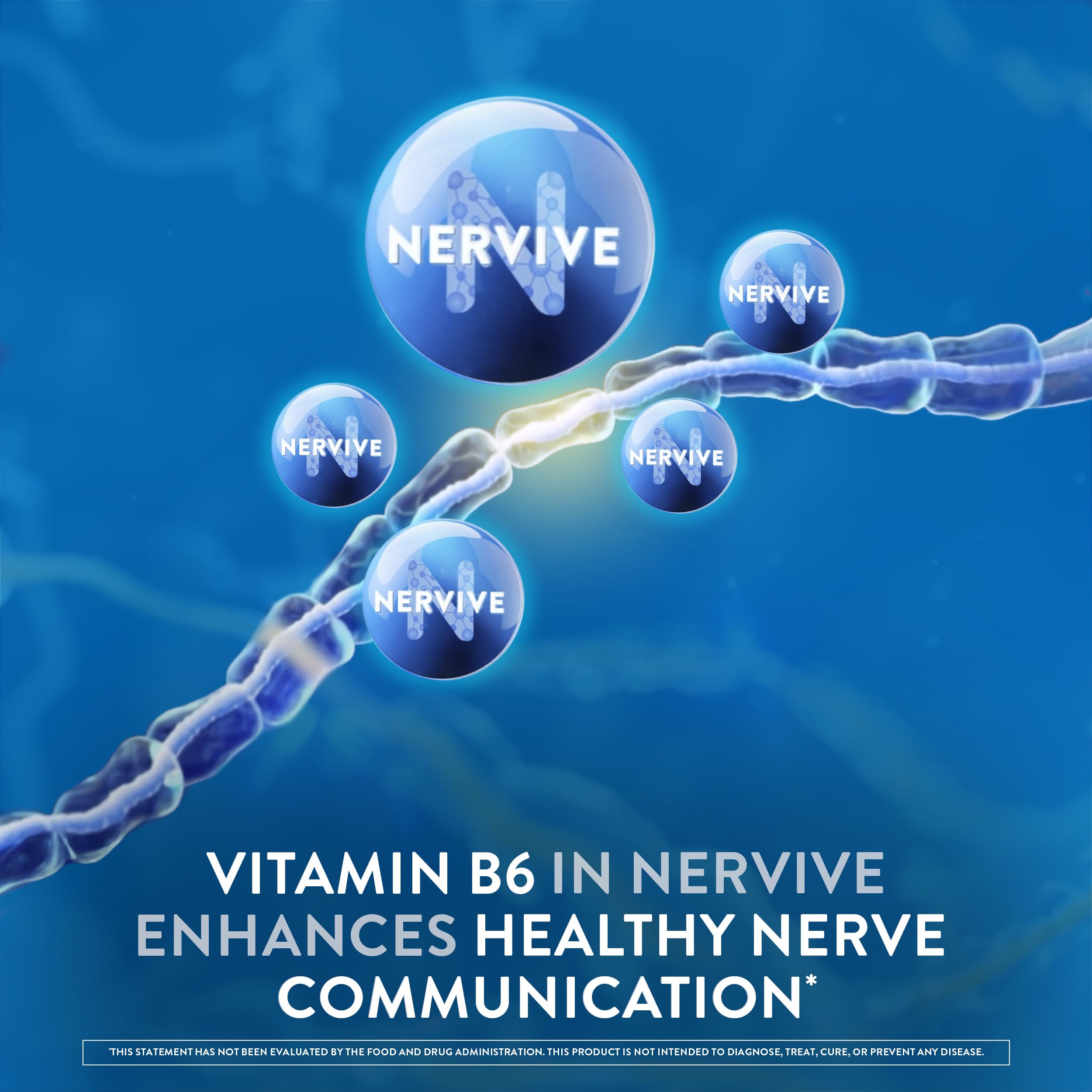 Nervive Nerve Health label highlights B vitamins for nerve support.