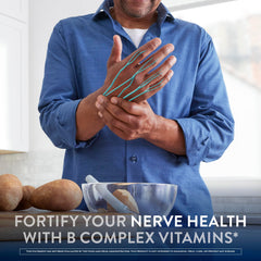 Nervive Nerve Health tablets closeup highlighting easy daily intake.