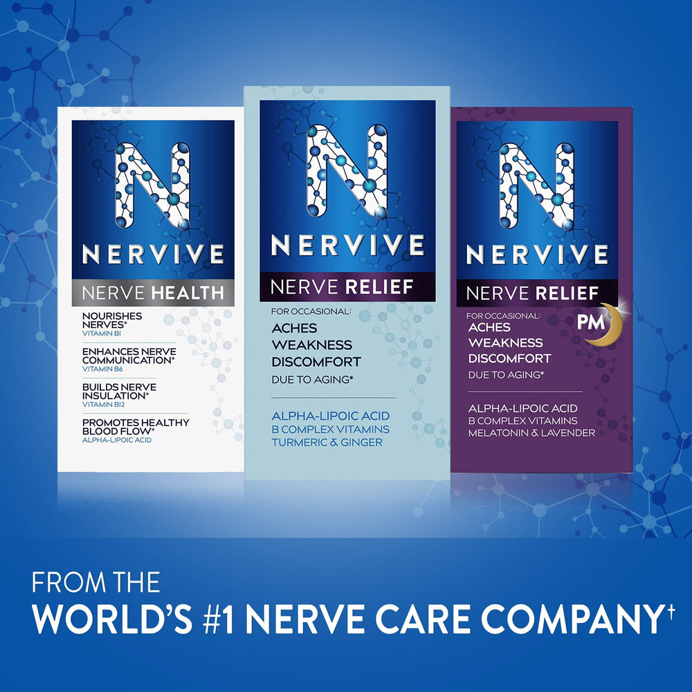Nervive Nerve Relief outer box and bottle together convey trust