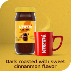 Close-up of NESCAFÉ Café de Olla jar label highlighting sourcing.