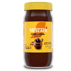NESCAFÉ Café de Olla cinnamon instant coffee jar with premium packaging.