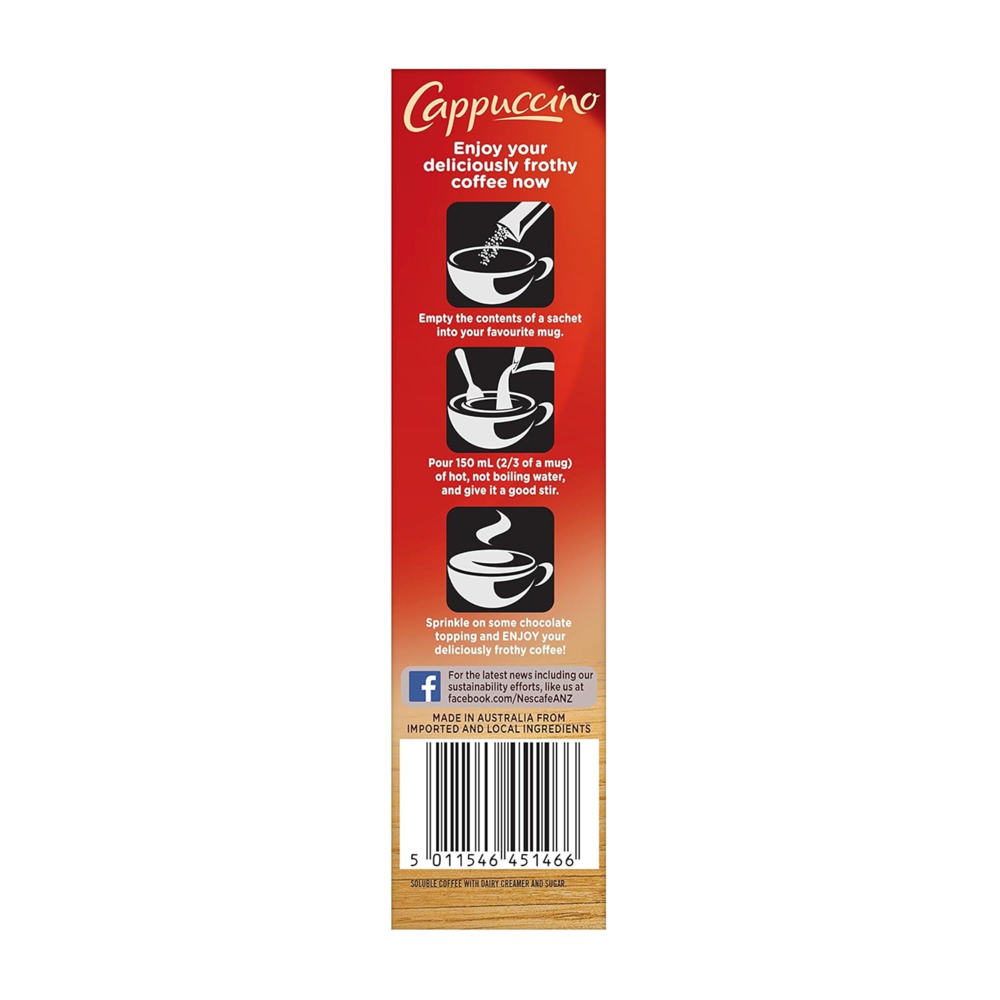 Nescafe Cappuccino 10pk display ready for store shelves
