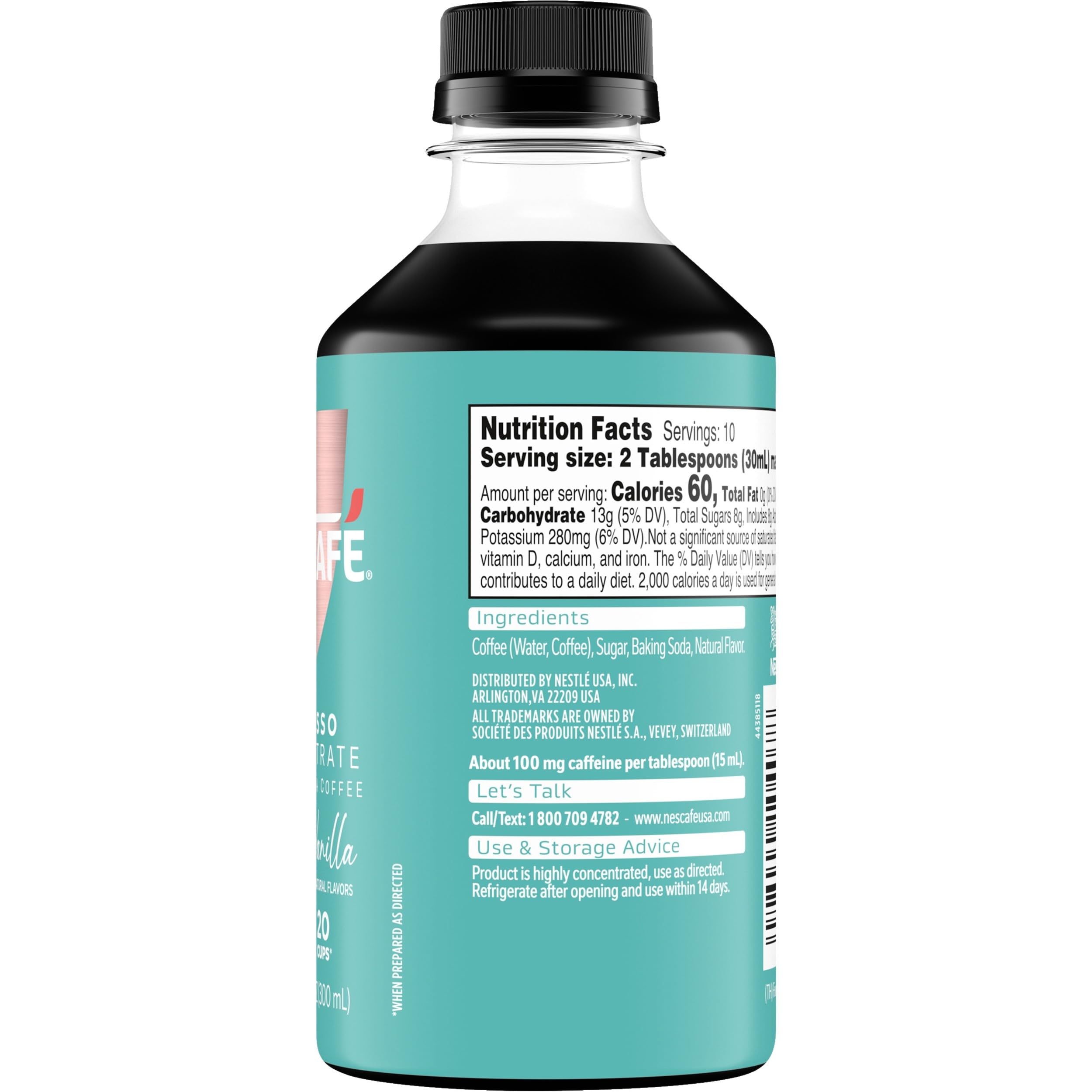 Cold-brew style glass featuring NESCAFÉ Espresso Concentrate for quick refreshment.