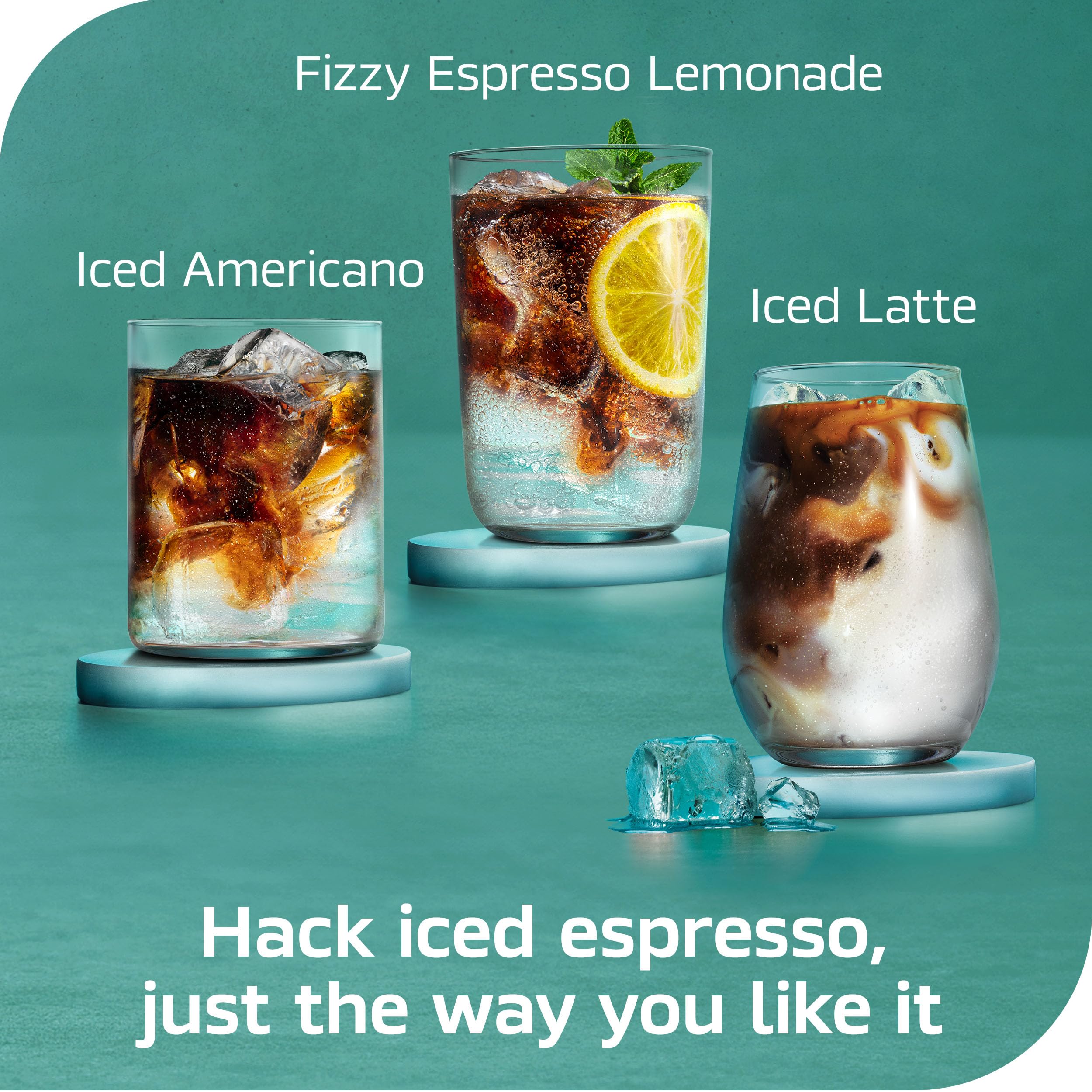 Pouring NESCAFÉ Espresso Concentrate to reveal a rich espresso base.