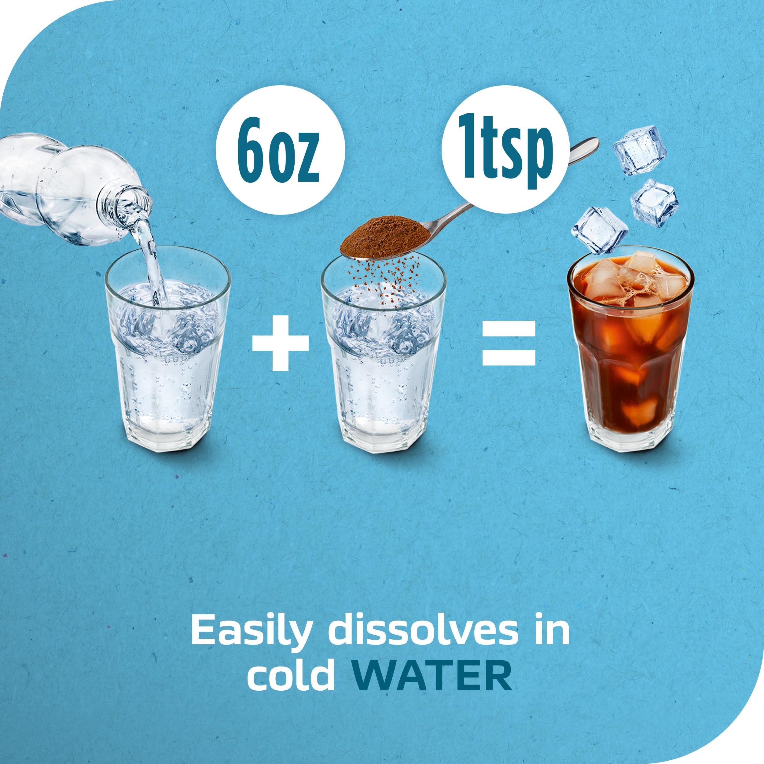 NESCAFÉ Ice Roast dissolving in cold water for instant coffee