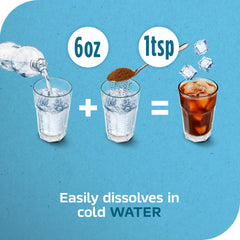 NESCAFÉ Ice Roast dissolving in cold water for instant coffee