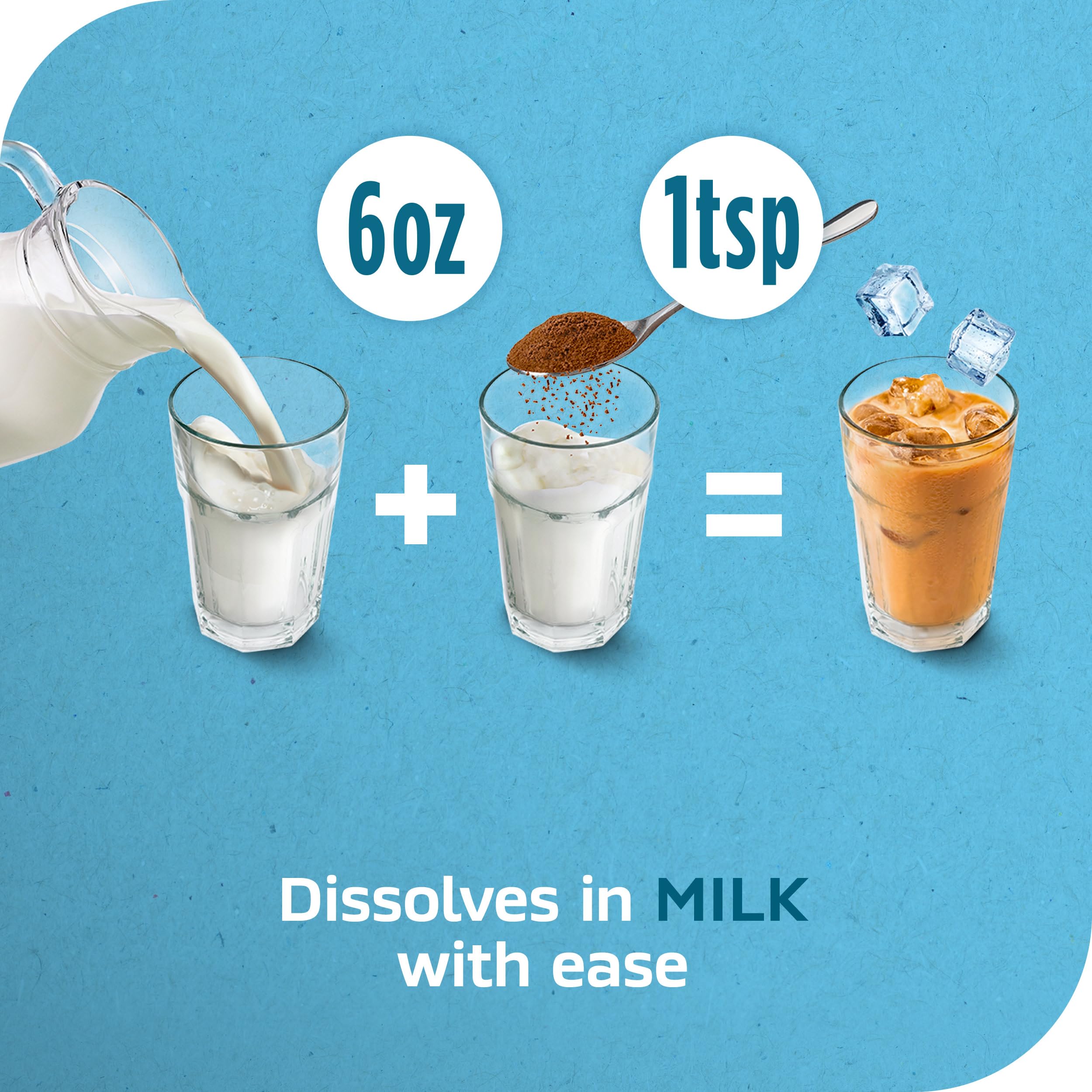 NESCAFÉ Ice Roast dissolving in milk for creamy iced coffee