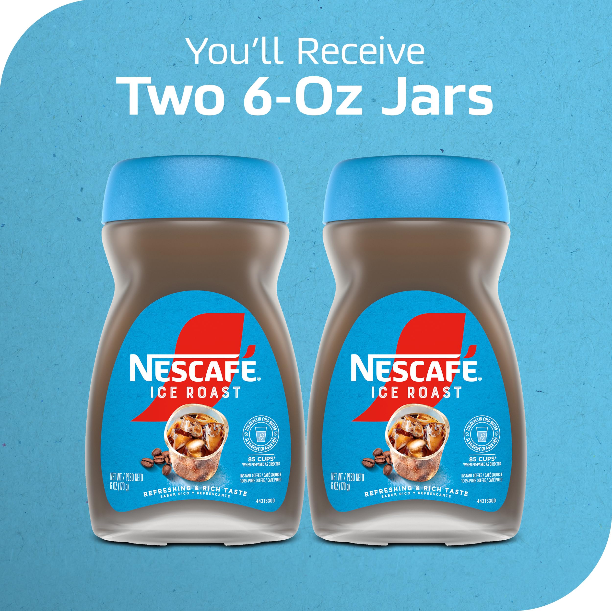 NESCAFÉ Ice Roast packaging showing two jars in a set
