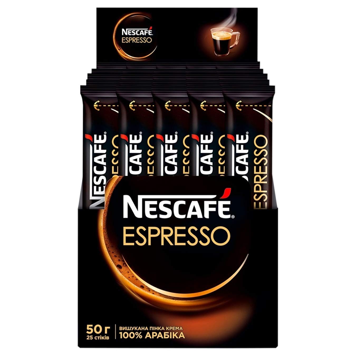 Nescafé Instant Coffee Sticks Espresso Pack: rich aroma ready in seconds.