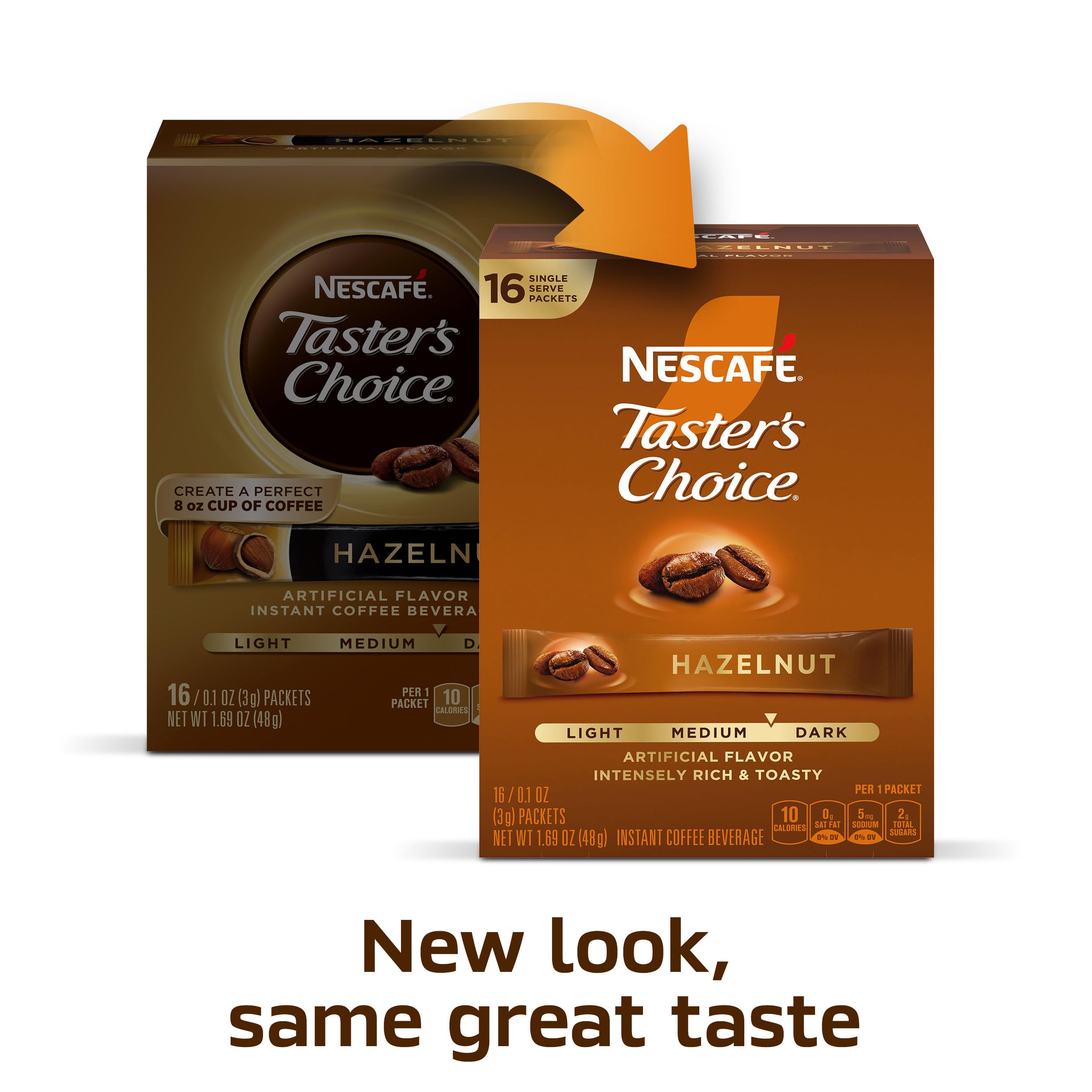 NESCAFÉ Taster's Choice hazelnut aroma rising from a steaming cup.