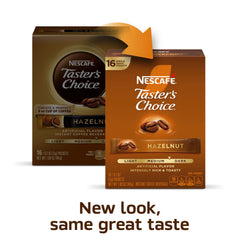 NESCAFÉ Taster's Choice hazelnut aroma rising from a steaming cup.