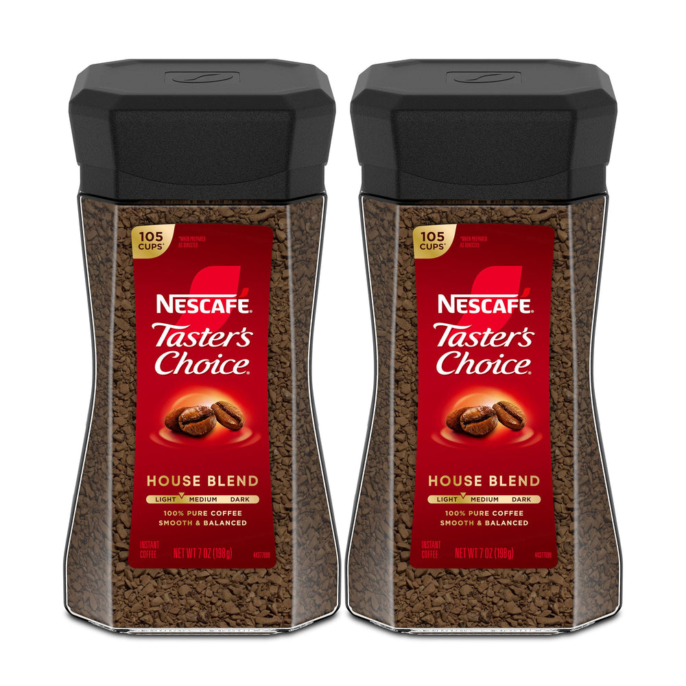 NESCAFÉ Taster's Choice House Blend jar front view for a smooth morning ritual