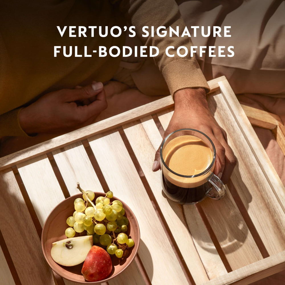 Nespresso Orafio latte macchiato with caramel and milk notes.