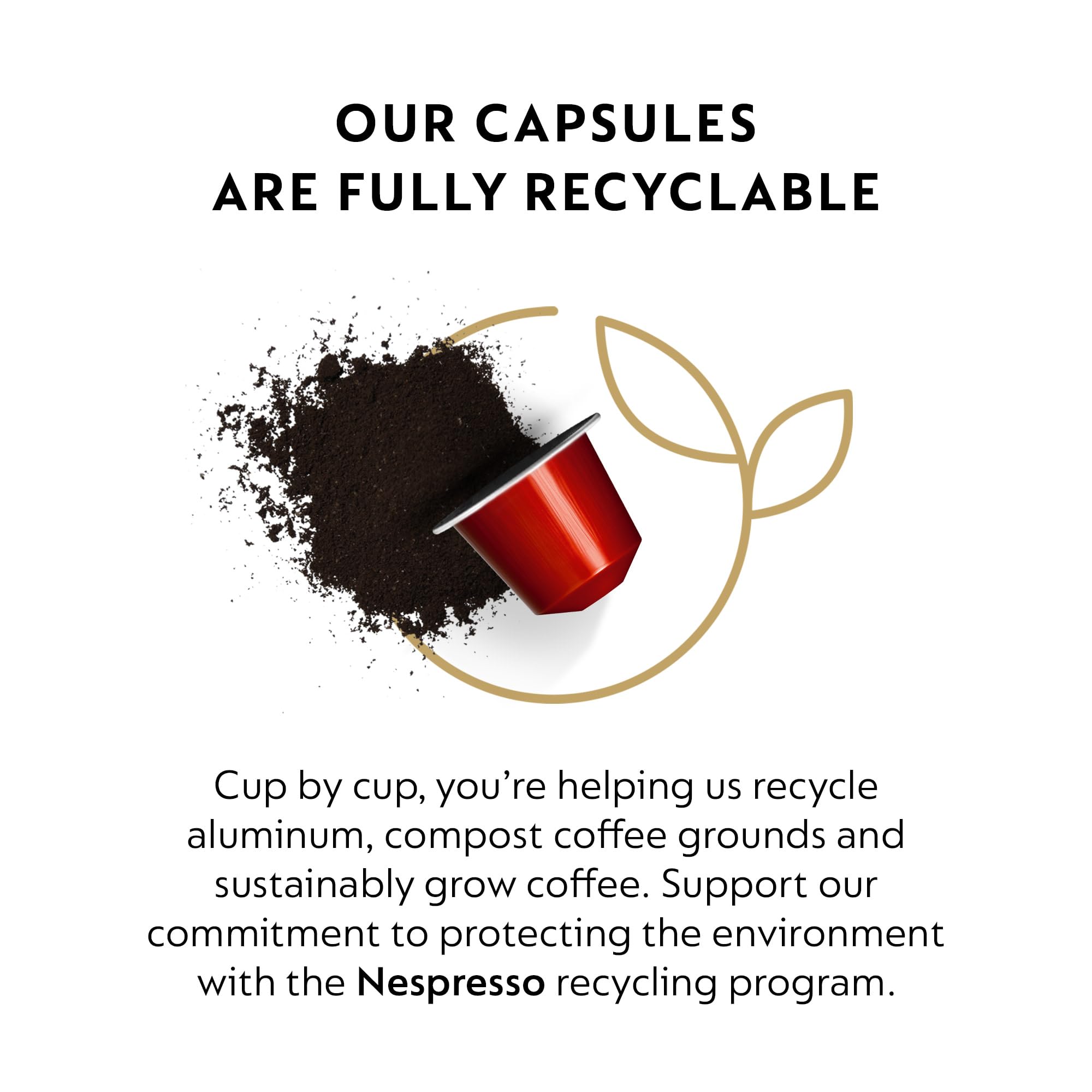 Nespresso Original Line sustainability badge signals responsible sourcing and operations.