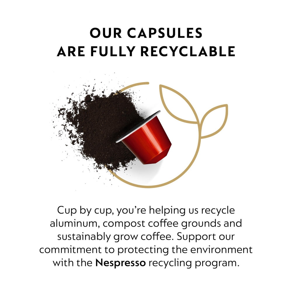 Nespresso Original Line sustainability badge signals responsible sourcing and operations.