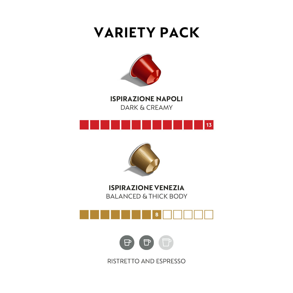 Nespresso Venezia pod close-up highlighting mellow aroma.