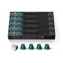 Nespresso Stockholm Fortissio Lungo pod close-up highlighting bold aroma for a long cup