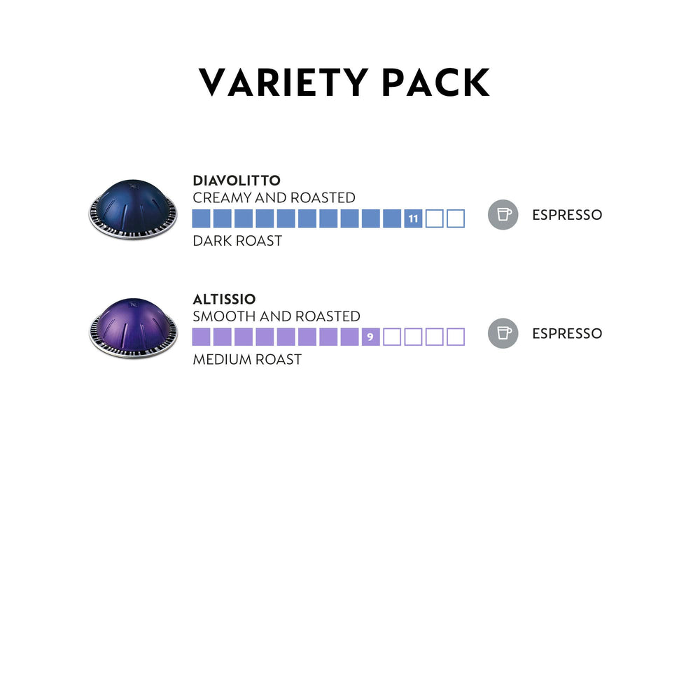 Nespresso Vertuo Altissio capsules offering creamy, full-bodied espresso