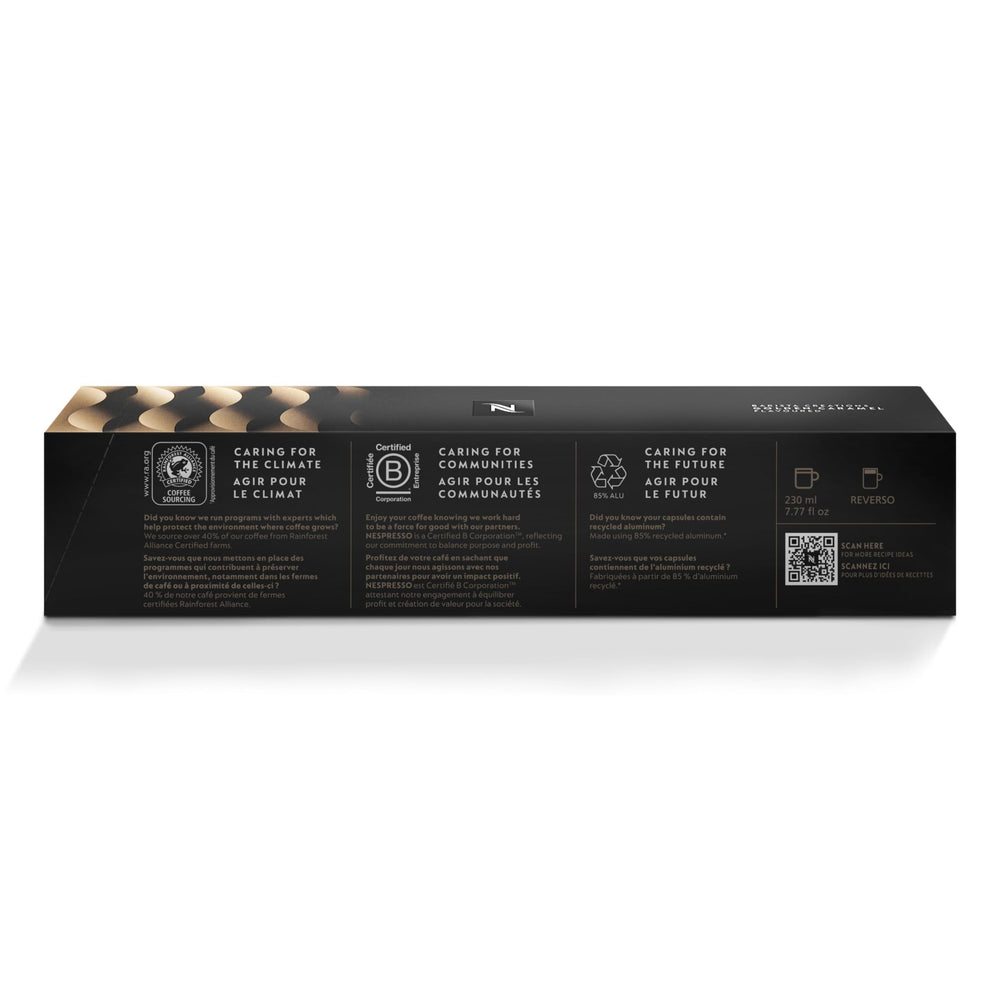 Nespresso Vertuo Golden Caramel creamy crema on top.