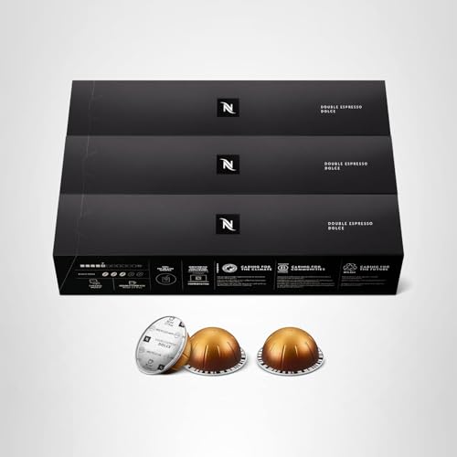 Nespresso Vertuo Dolce packaging front with logo and design elements