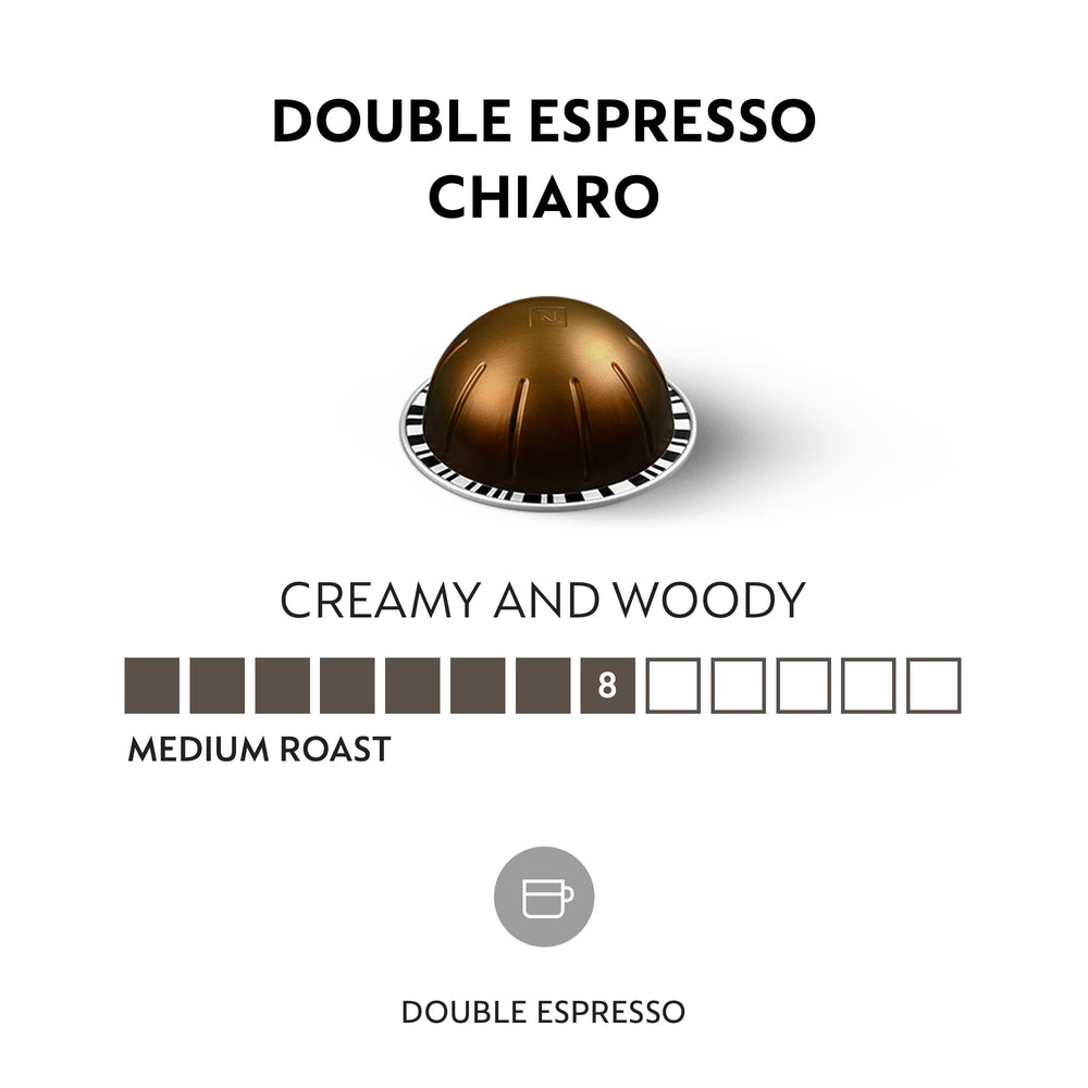 Nespresso Vertuo Chiaro pour into cup, smooth, creamy espresso.