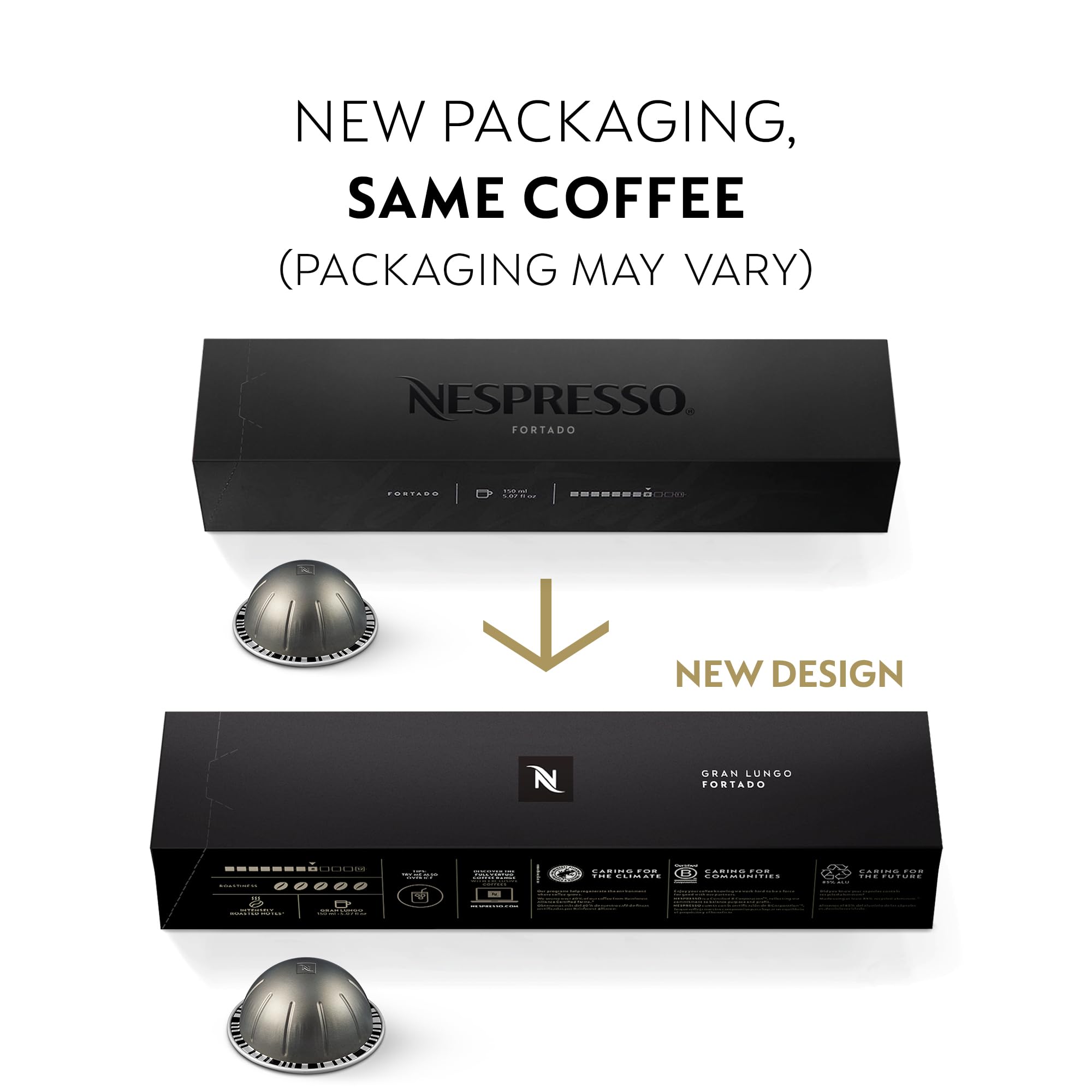 Nespresso Vertuo compatibility icon indicates Vertuo-only pods