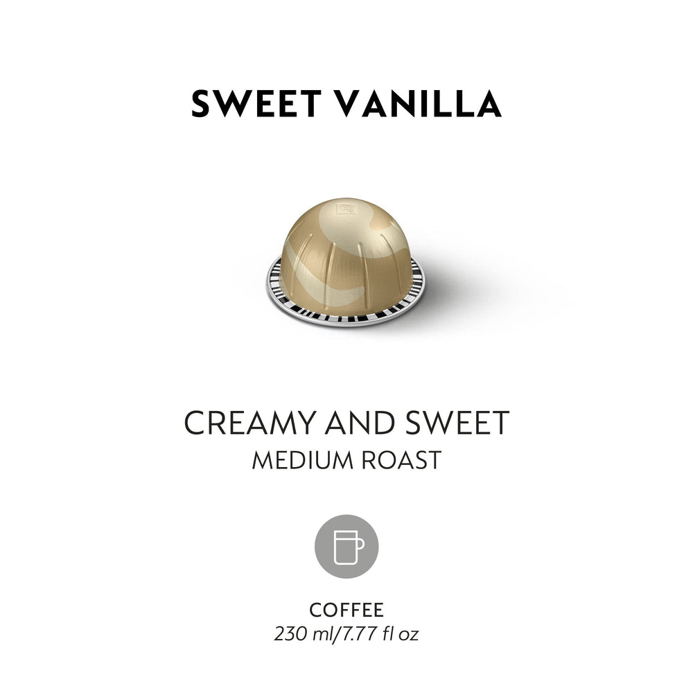 Brewing a Vertuo Sweet Vanilla cup for a 7.77 oz serving