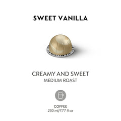 Brewing a Vertuo Sweet Vanilla cup for a 7.77 oz serving