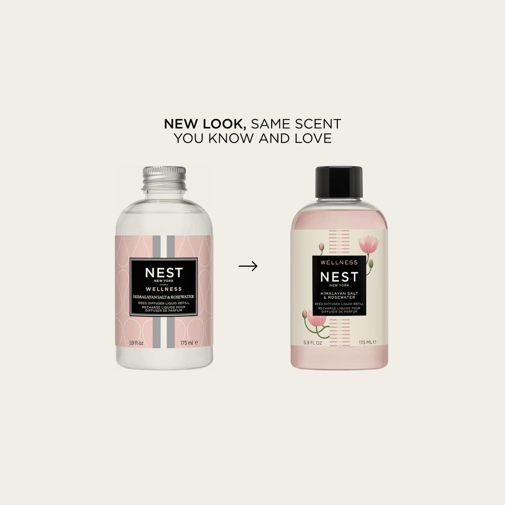 Nest New York refill bottle with rosewater and geranium notes for a soothing home atmosphere