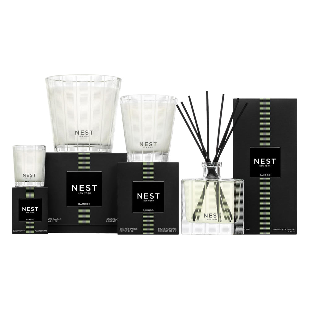 Nest New York Bamboo fragrance note conveys fresh floral citrus mood.