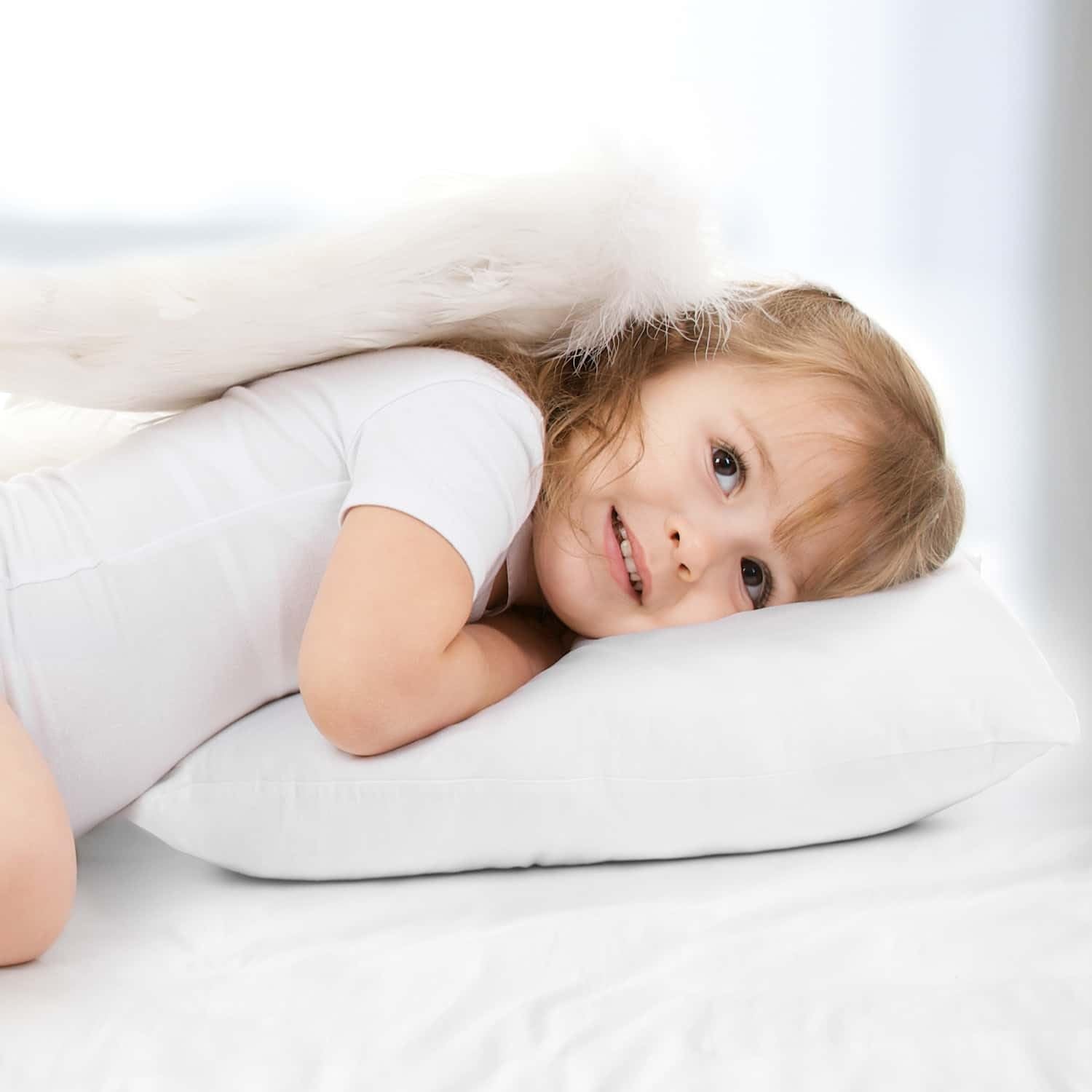 Nestl toddler pillow stitched-edge closeup showcases durable construction