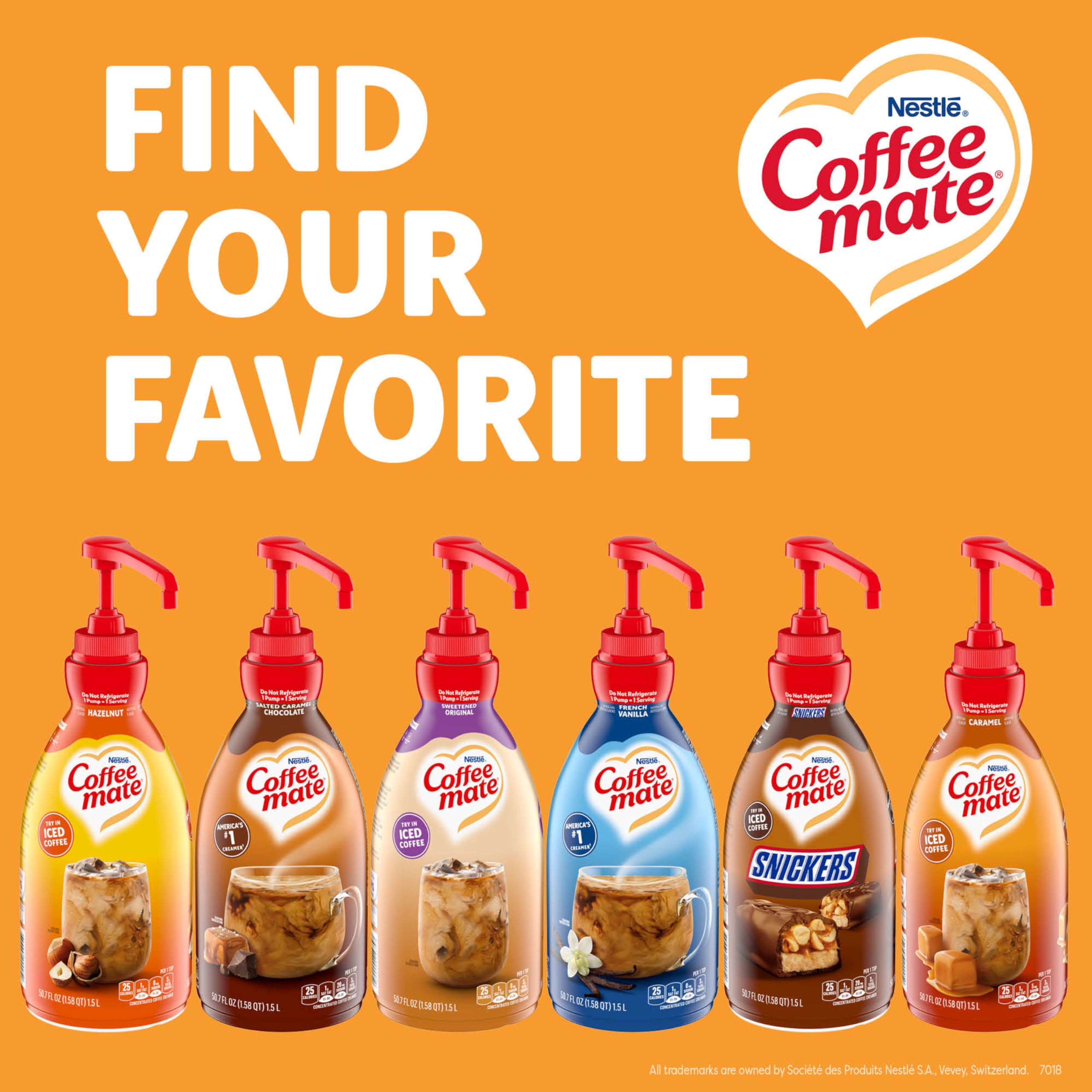Nestle Coffee mate Caramel Creamer poured into a mug enhances caramel aroma.