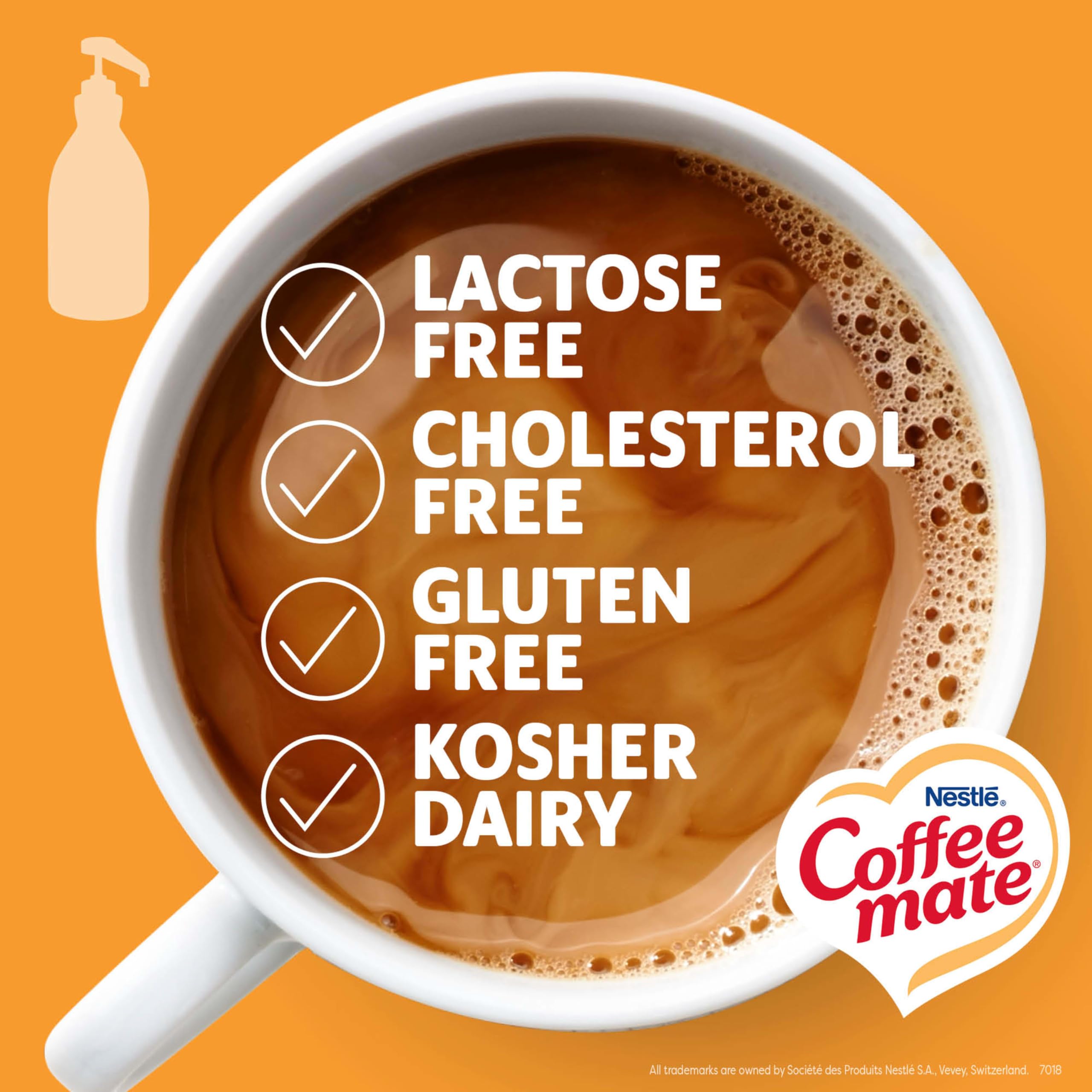 Non-dairy formulation perfect for lactose-free coffee.