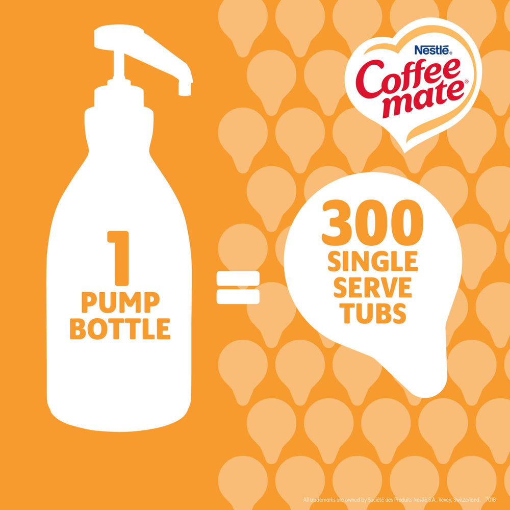 Two-pack Nestle Coffee mate Caramel Creamer on a pantry shelf for convenient daily use.