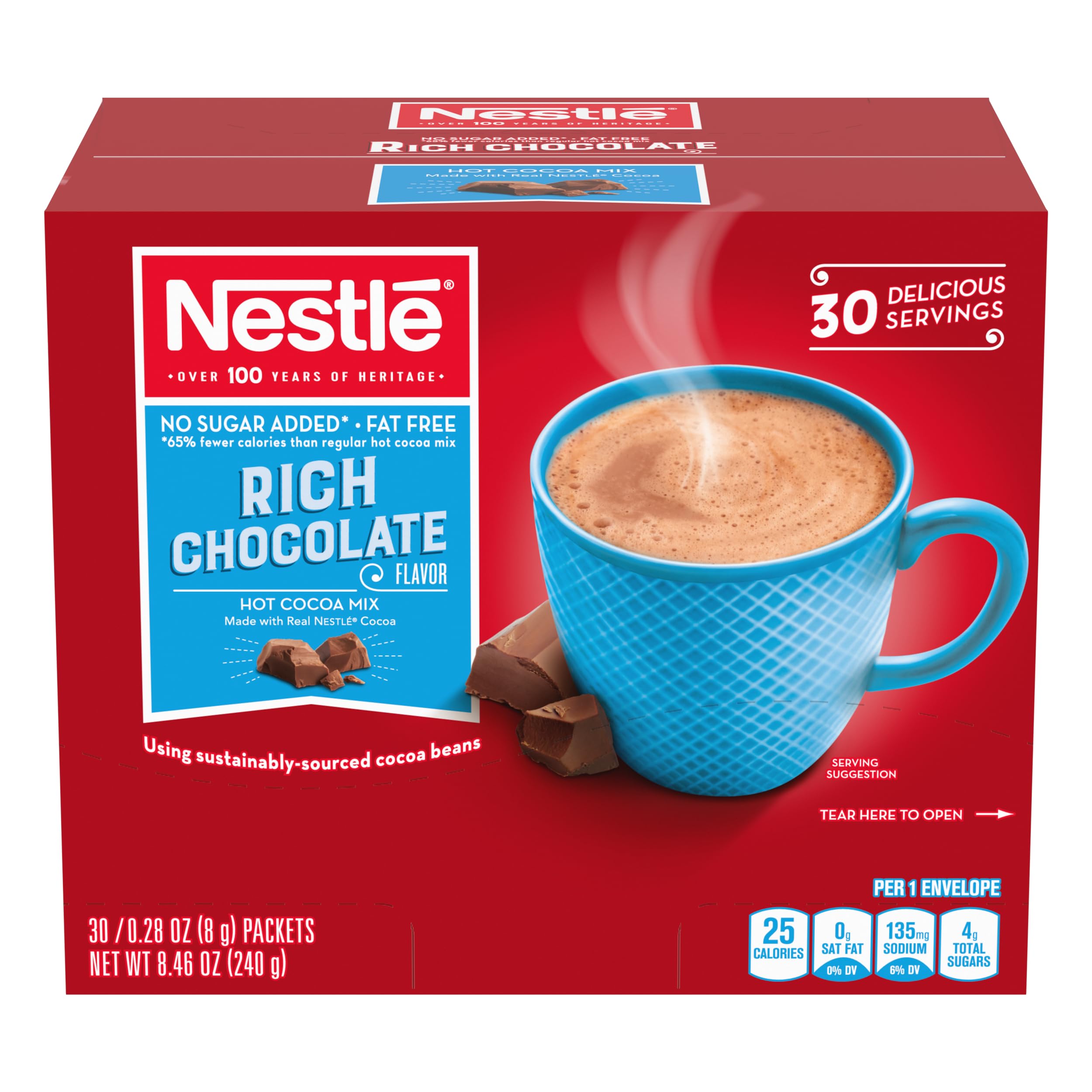 Nestle Hot Cocoa 30-pack dispenser box for tidy bulk serving.