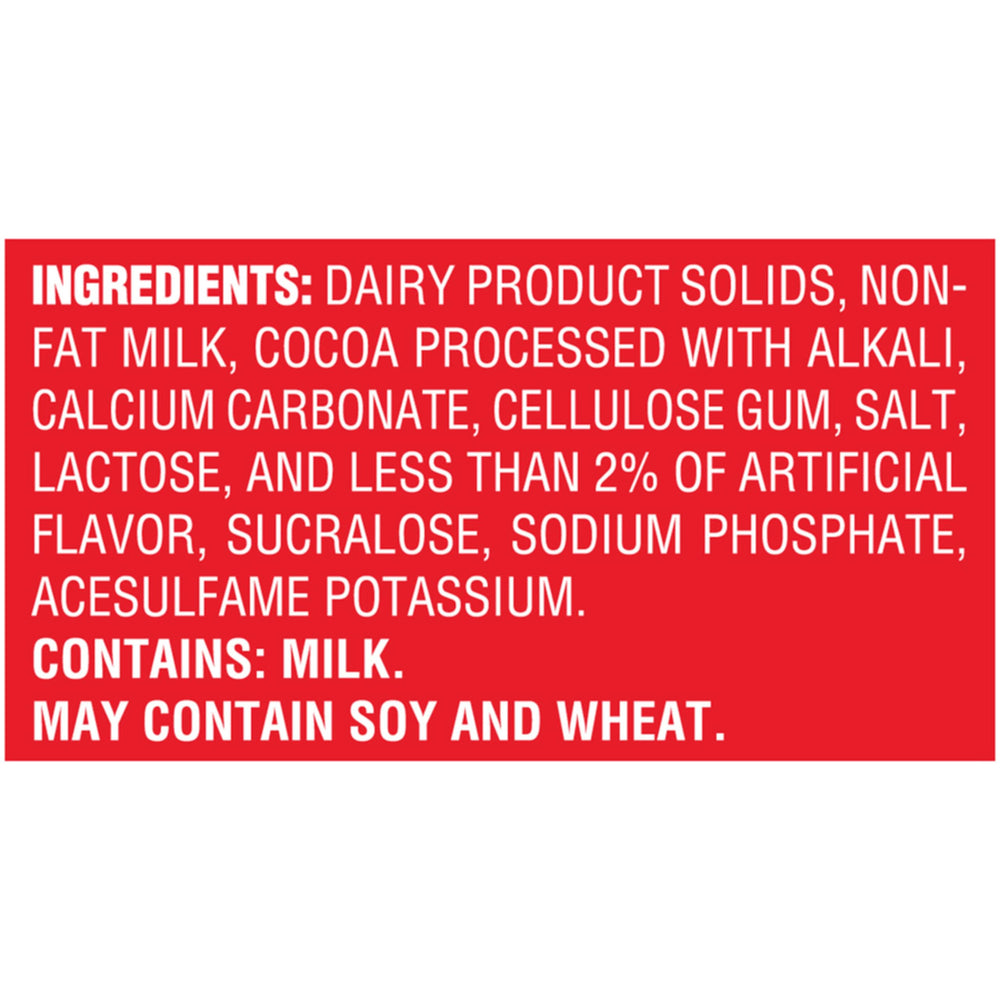 Nestle Hot Cocoa zero trans fats indicator signals a lighter option.