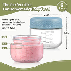 NETANY airtight lids for glass baby jars keep portions secure and spill-free