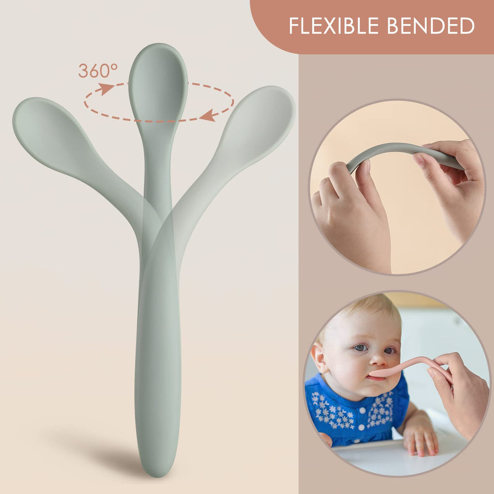 Netany boil-proof silicone spoons withstand sterilizing and high heat