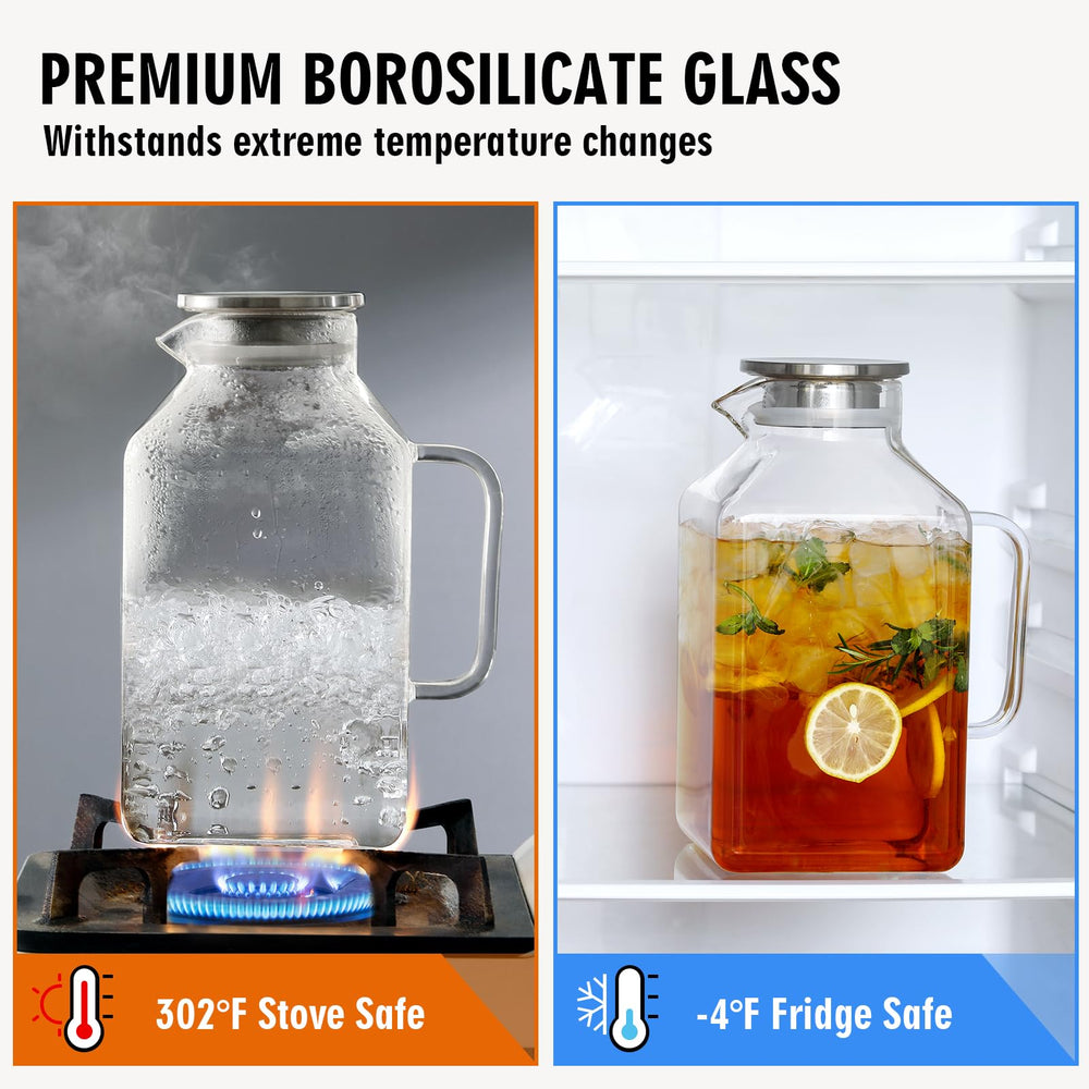 NETANY square pitcher helps maximize fridge space without sacrificing capacity.