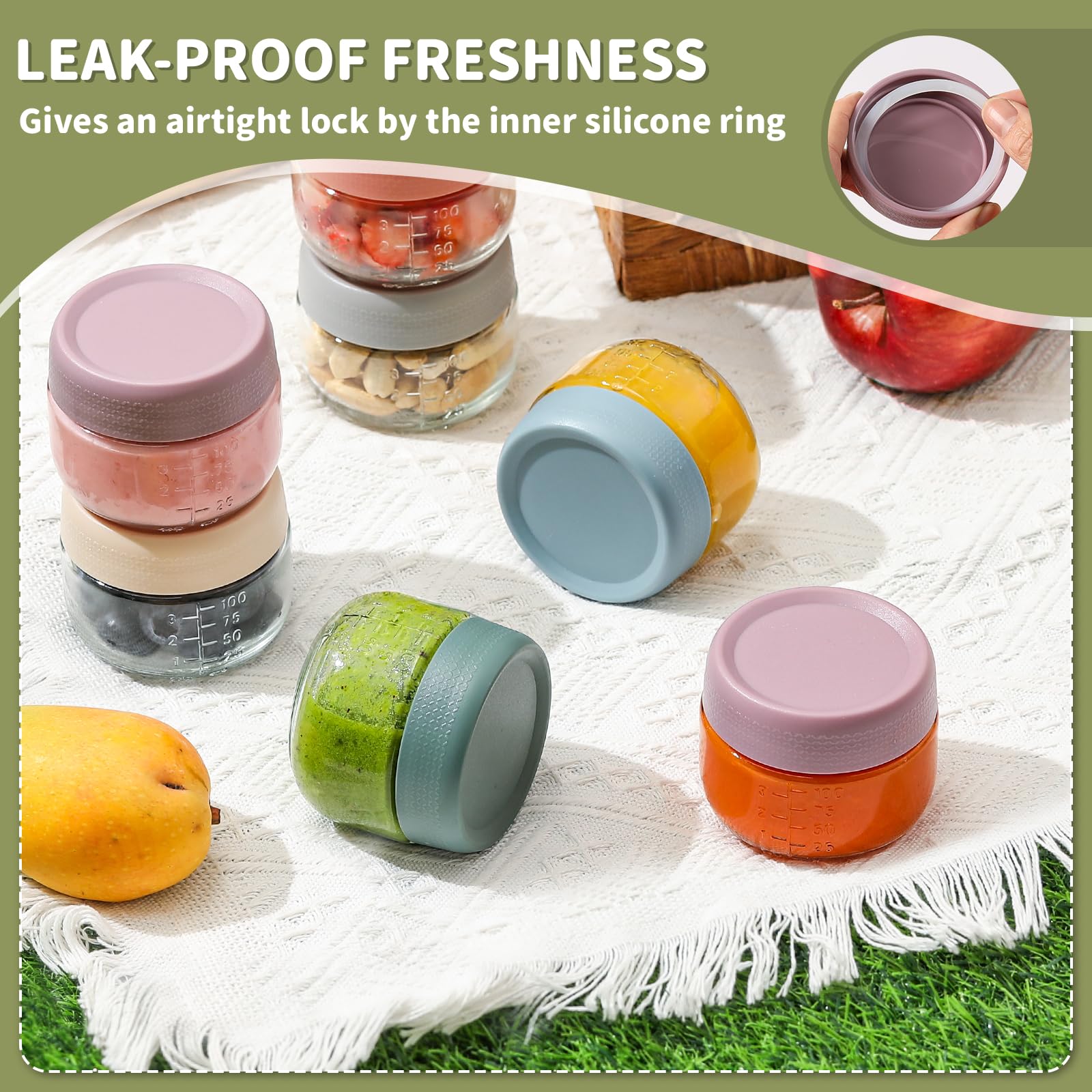 NETANY microwave-safe glass jar for reheating baby food safely
