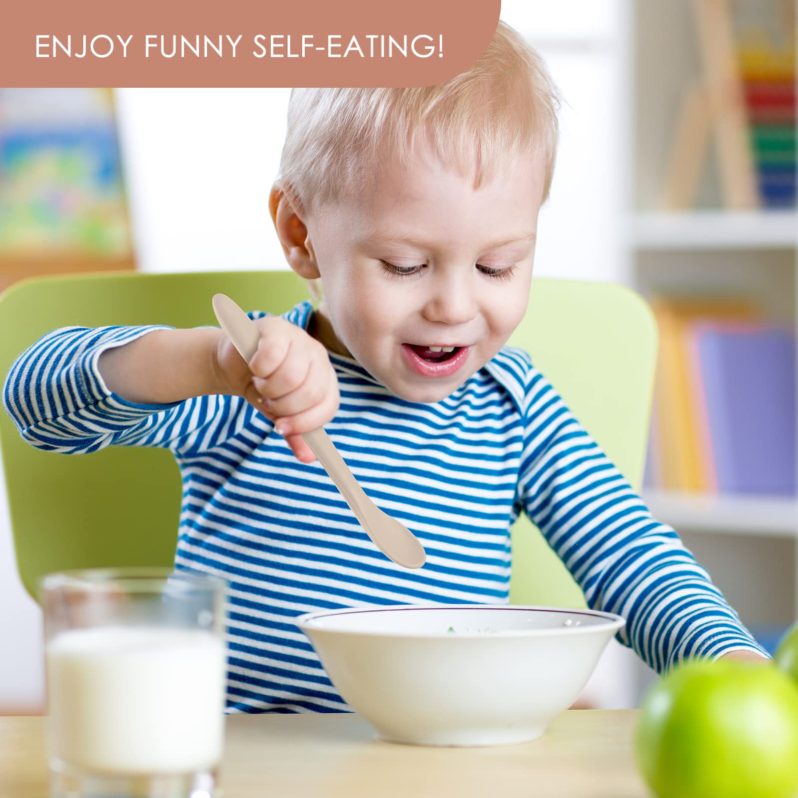 Netany spoons sized for small hands ideal for purées fruits yogurt