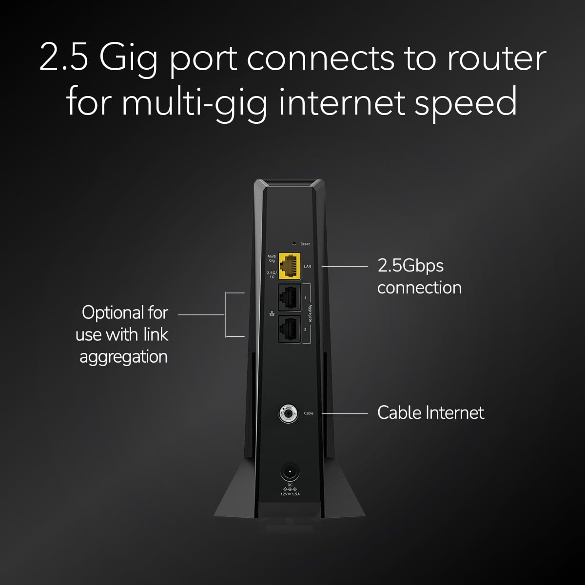 NETGEAR Nighthawk CM3000 in living room setup powering multiple devices