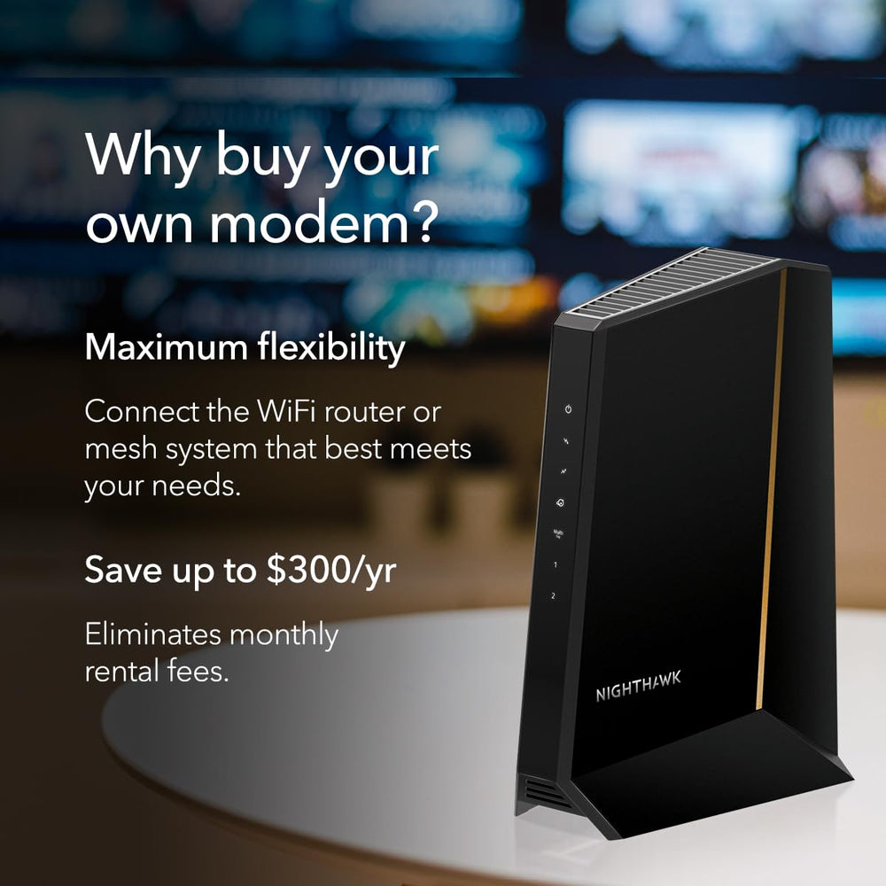 NETGEAR Nighthawk CM3000 with WiFi 6E router improves coverage and gaming