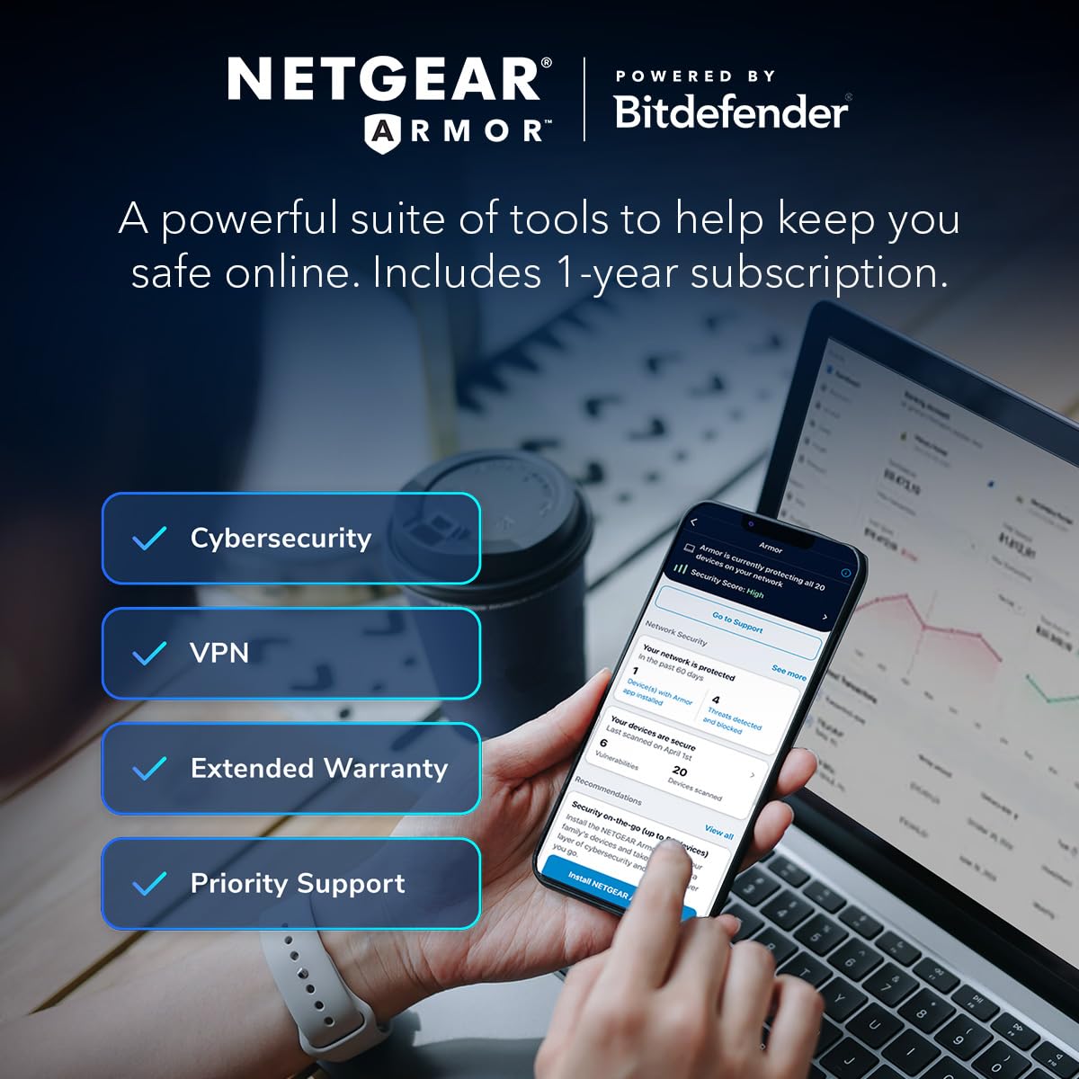 NETGEAR RS700S setup app step image for quick guided configuration
