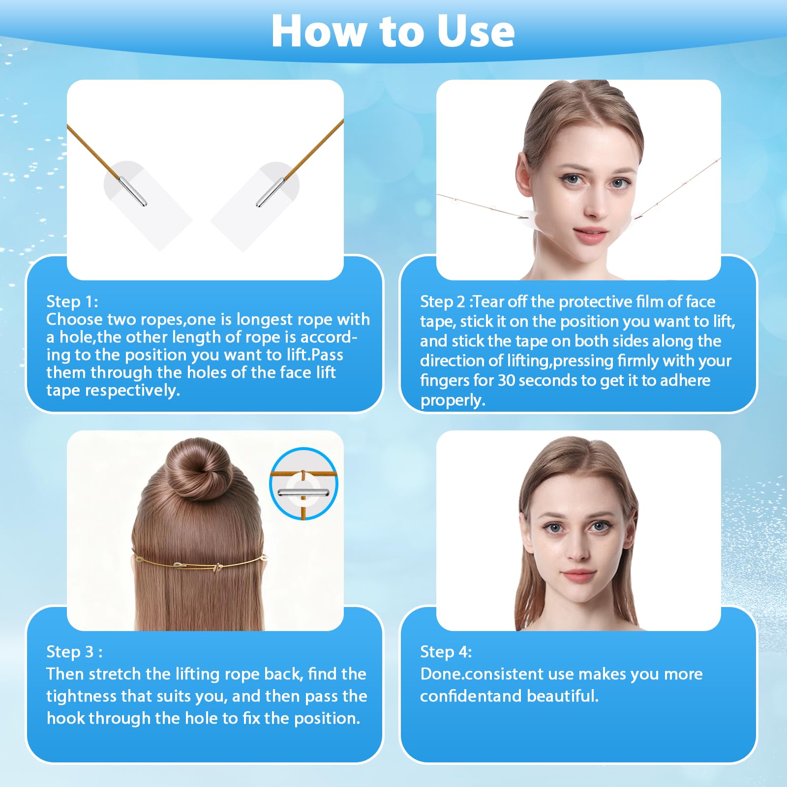 Netlkjonk makeup-friendly lift tape enables seamless makeup application.