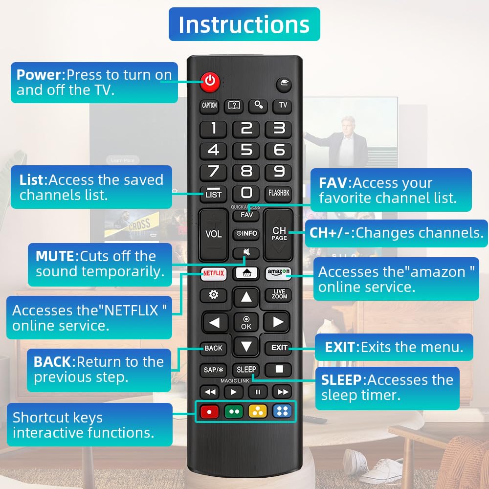Nettech LG remote packaging shows 1-year warranty and clear compatibility.