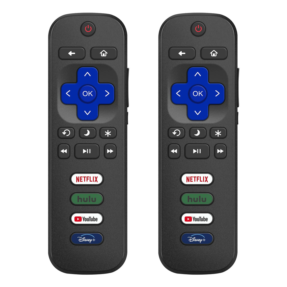 Nettech replacement Roku remote pack front view for built-in Roku TVs.